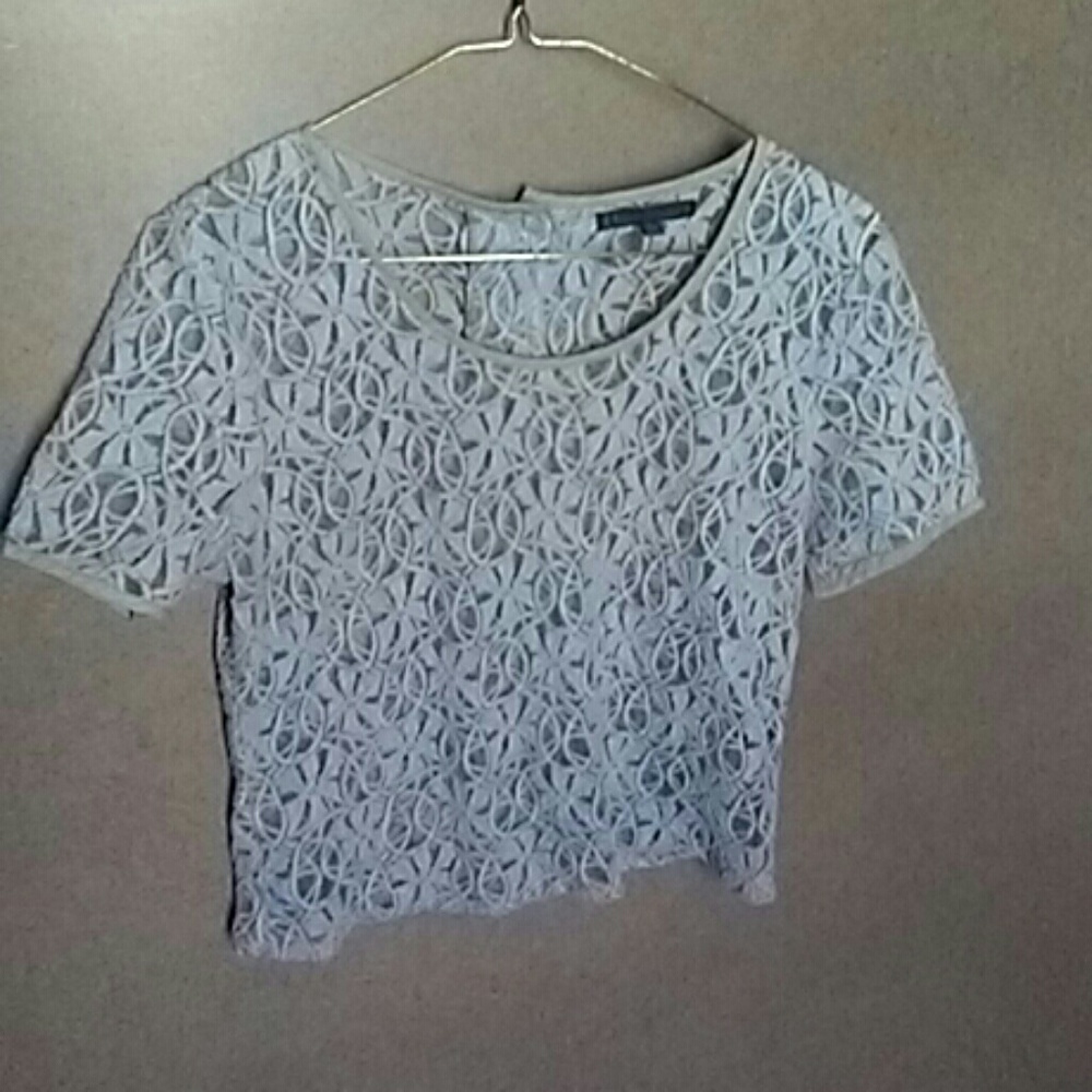 Super cute lacy crop top with buttons down back